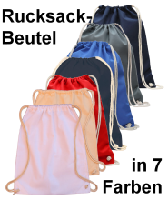 Rucksack Turnbeutel Stoff